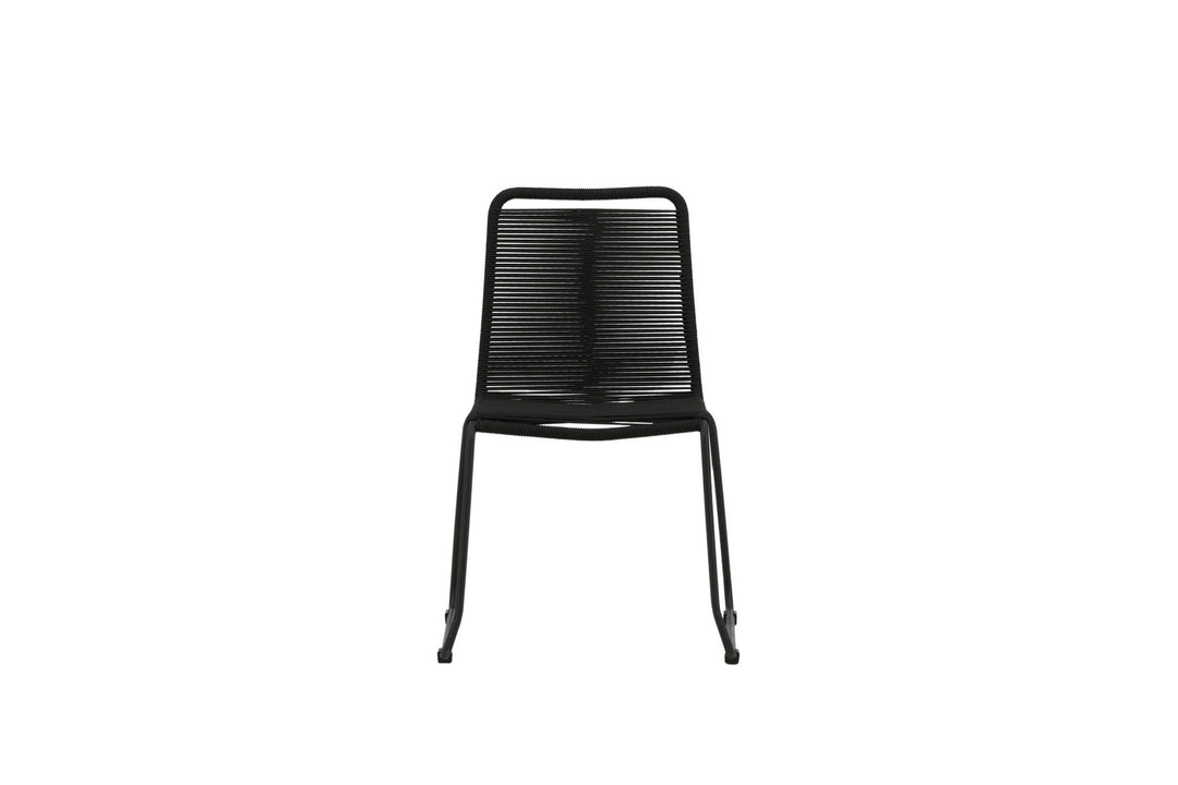Venture Home Lindos Stacking Chair 2-pack - Black Alu / Black Rope