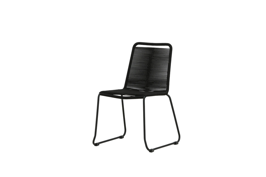 Venture Home Lindos Stacking Chair 2-pack - Black Alu / Black Rope