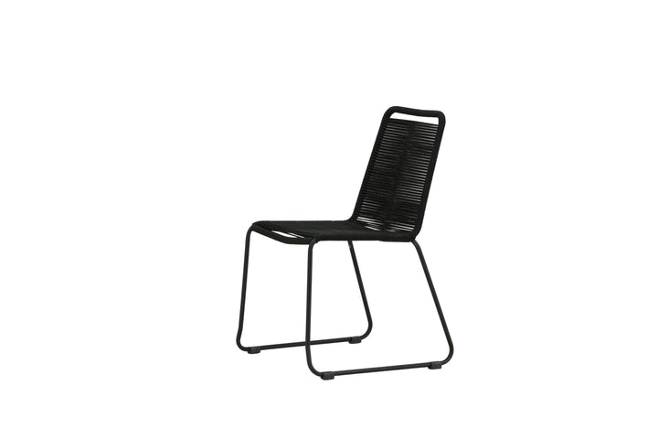 Venture Home Lindos Stacking Chair 2-pack - Black Alu / Black Rope