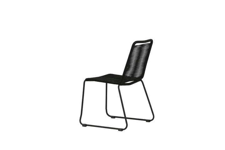 Venture Home Lindos Stacking Chair 2-pack - Black Alu / Black Rope