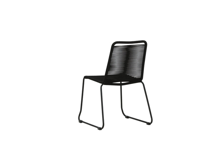 Venture Home Lindos Stacking Chair 2-pack - Black Alu / Black Rope