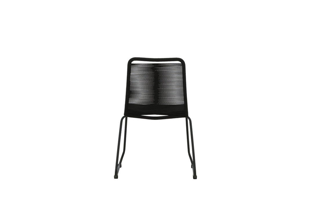 Venture Home Lindos Stacking Chair 2-pack - Black Alu / Black Rope