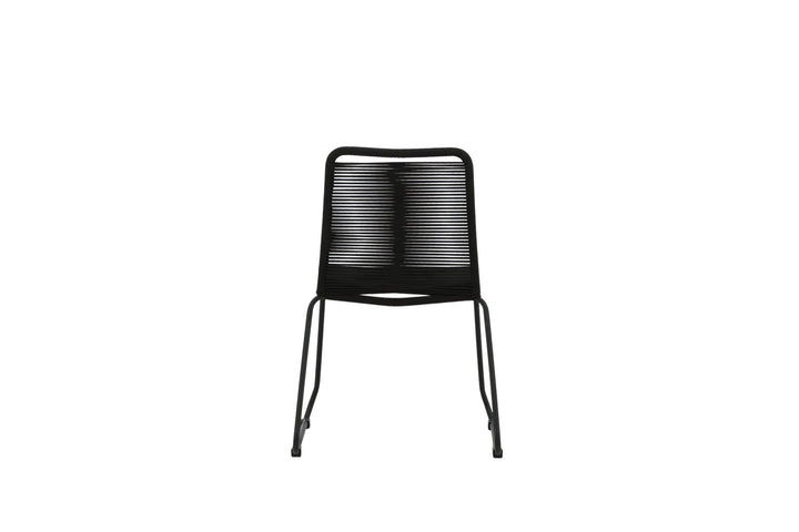 Venture Home Lindos Stacking Chair 2-pack - Black Alu / Black Rope
