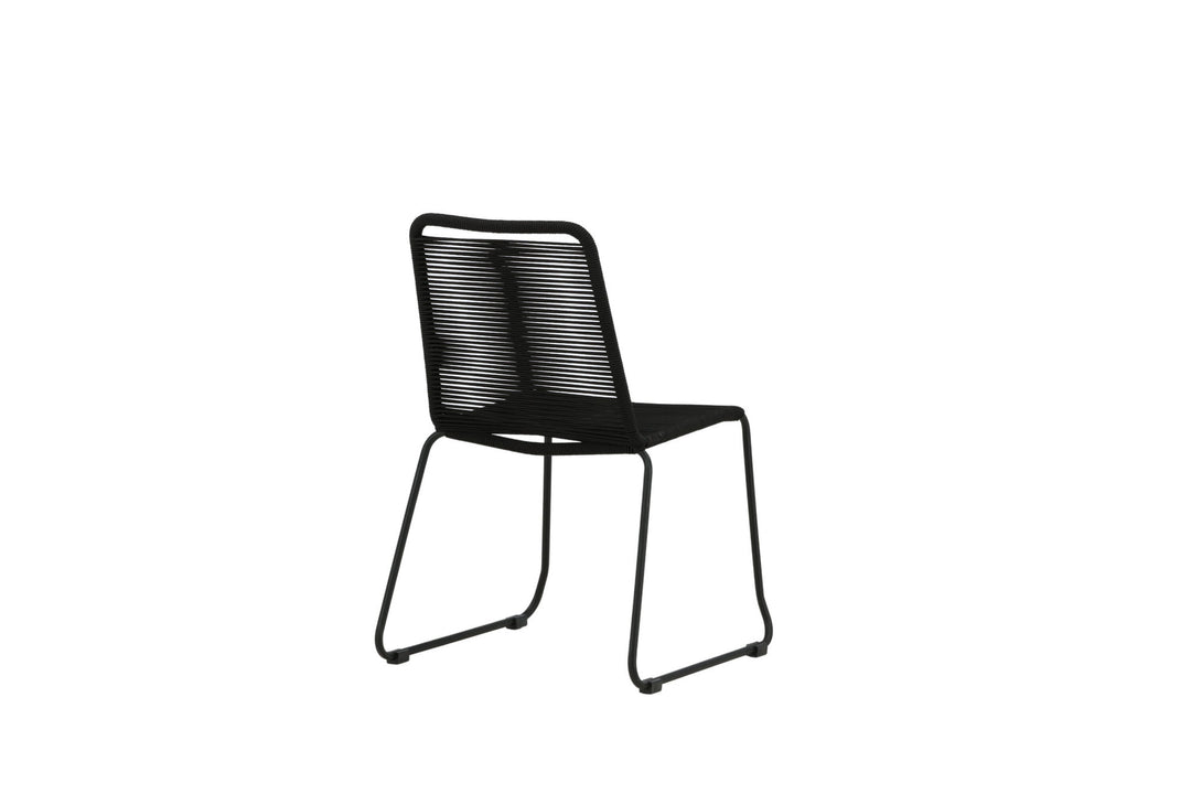 Venture Home Lindos Stacking Chair 2-pack - Black Alu / Black Rope