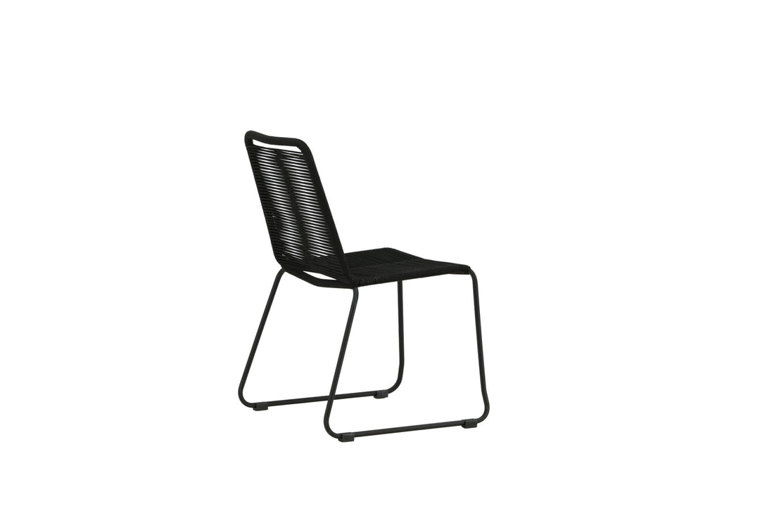 Venture Home Lindos Stacking Chair 2-pack - Black Alu / Black Rope