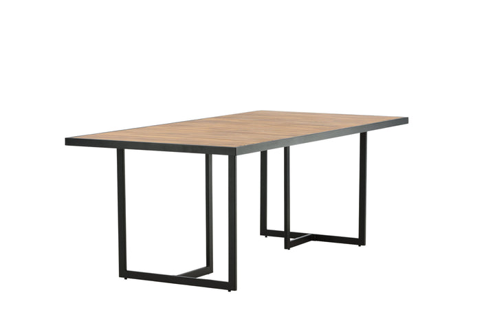 Venture Home Khung Dining Table - Black Steel / Acacia (teklook) - 200*100cm