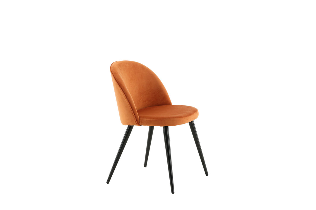 Venture Home Velvet Matstol 2-pack - Svart / Rost