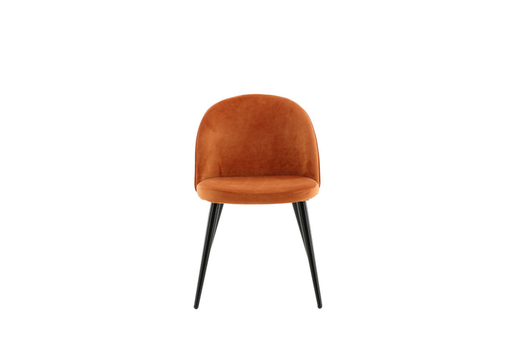 Venture Home Velvet Matstol 2-pack - Svart / Rost