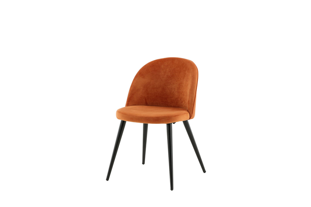 Venture Home Velvet Matstol 2-pack - Svart / Rost