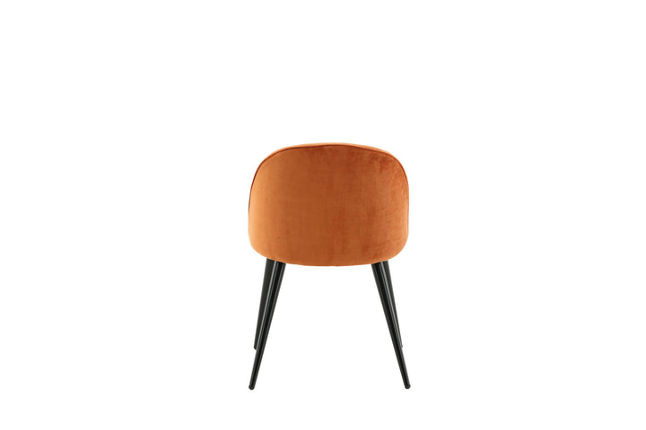 Venture Home Velvet Matstol 2-pack - Svart / Rost