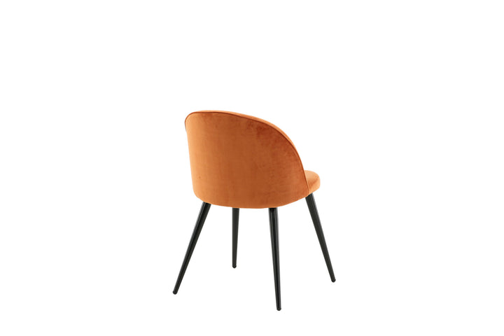 Venture Home Velvet Matstol 2-pack - Svart / Rost