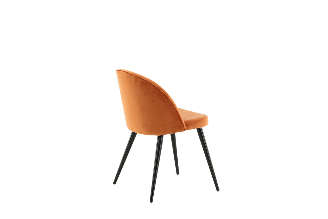 Venture Home Velvet Matstol 2-pack - Svart / Rost