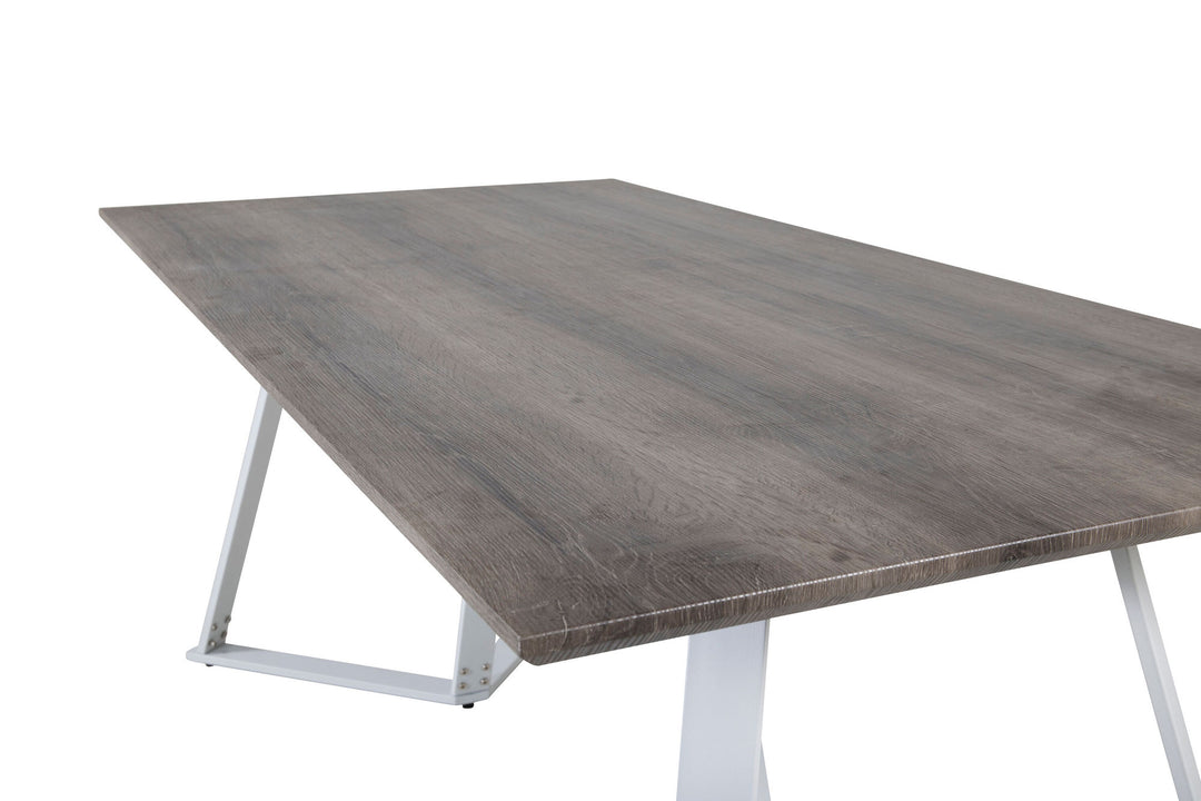 Venture Home Marina Dining Table - Grey "oak" / White Legs