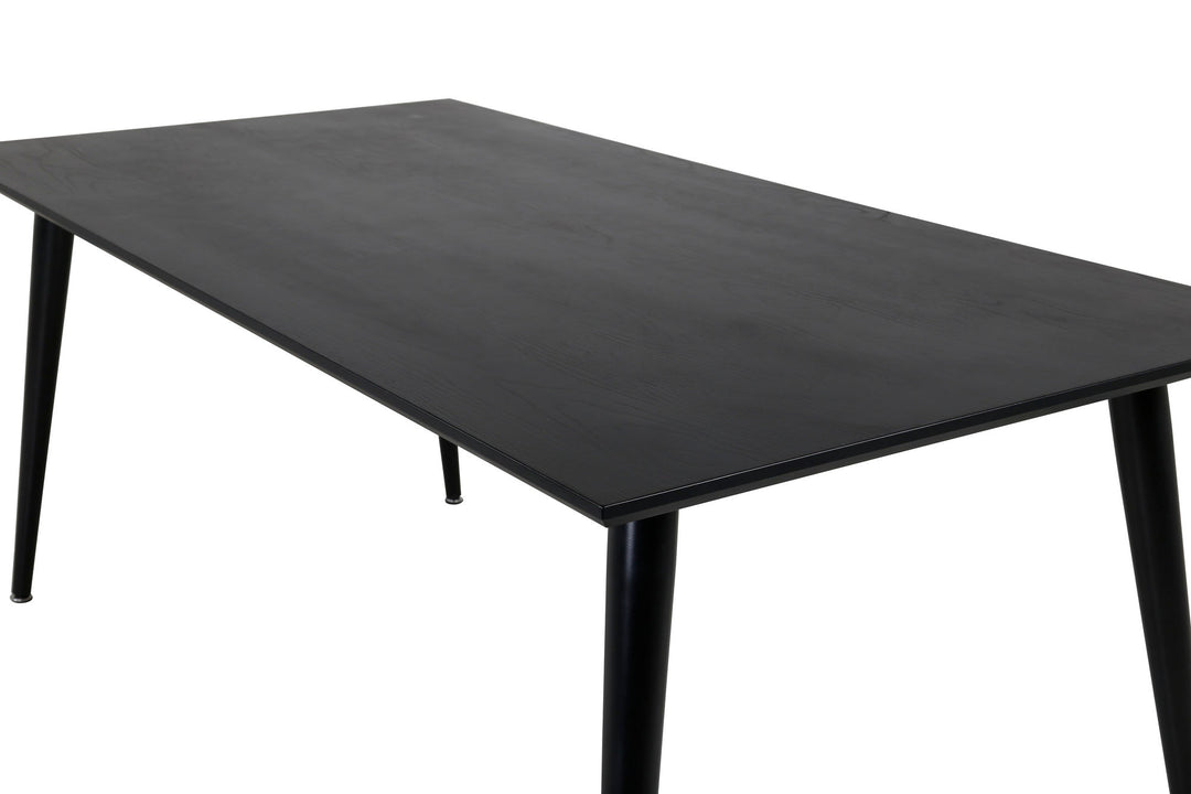 Venture Home Dipp Dining Table - 180*90cm - Black Veneer / all black legs