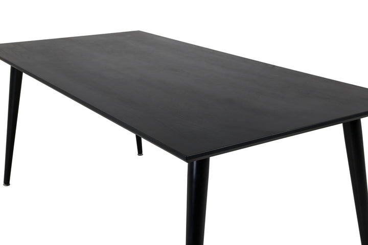 Venture Home Dipp Dining Table - 180*90cm - Black Veneer / all black legs