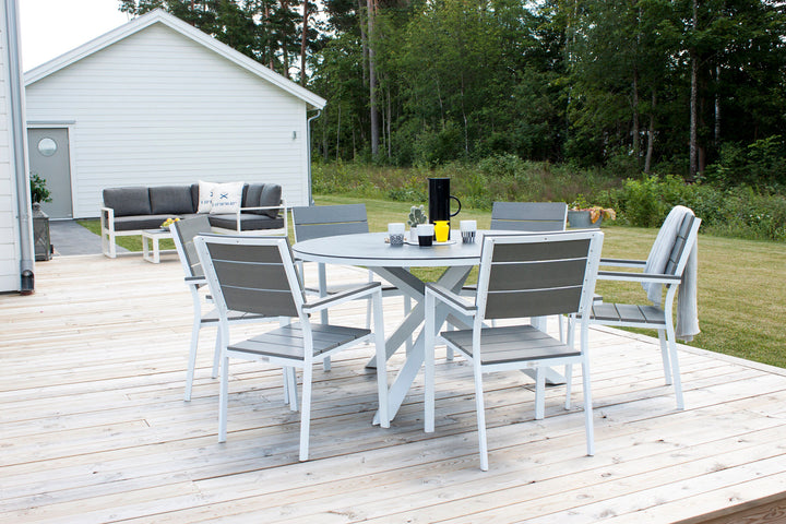 Venture Home Copacabana Table ø 140 - White/Grey