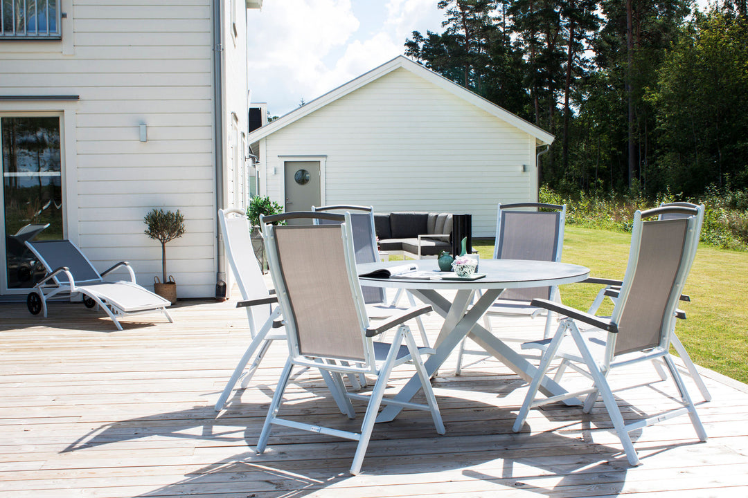 Venture Home Copacabana Table ø 140 - White/Grey