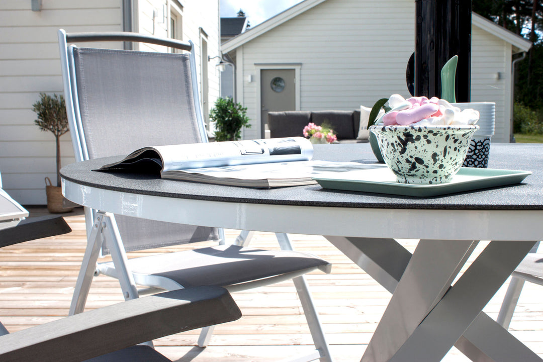 Venture Home Copacabana Table ø 140 - White/Grey