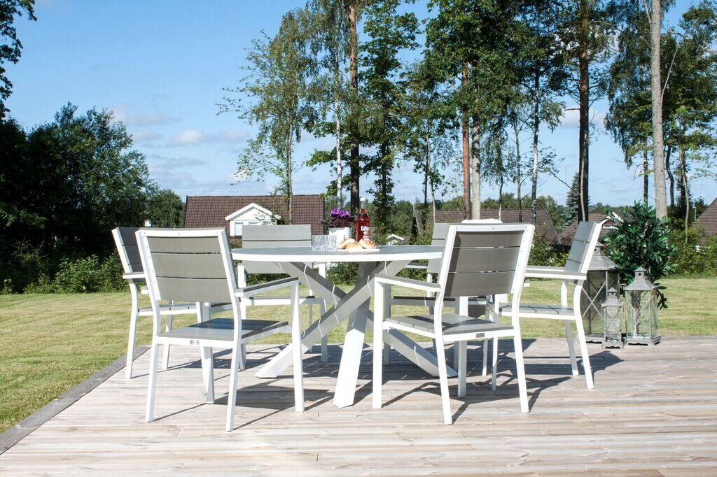 Venture Home Parma Table ø 140 - White/Grey