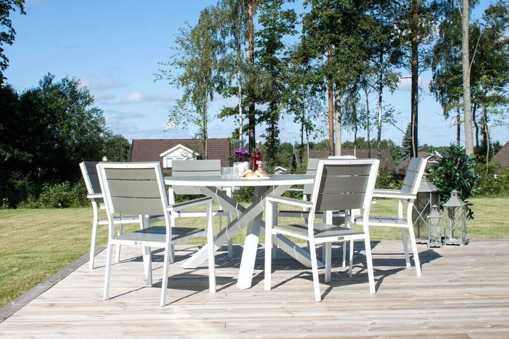 Venture Home Parma Table ø 140 - White/Grey