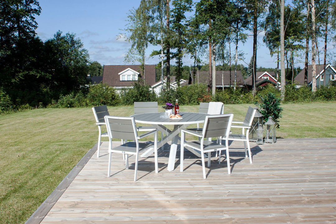 Venture Home Parma Table ø 140 - White/Grey