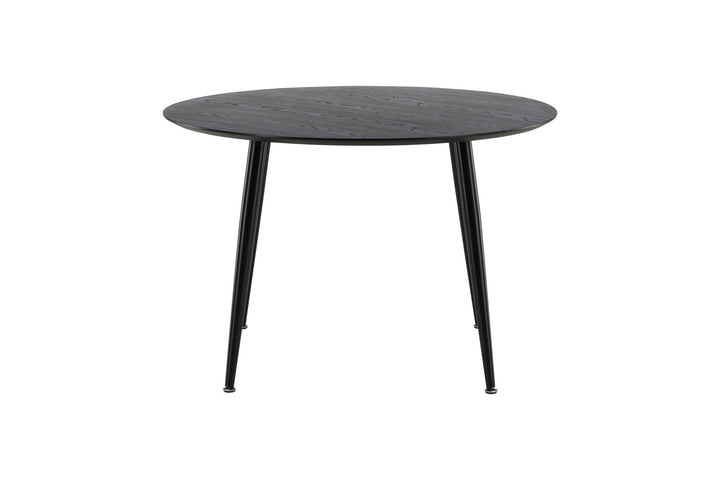 Venture Home Dipp Dining Table - 115cm - Black Veneer / All black legs