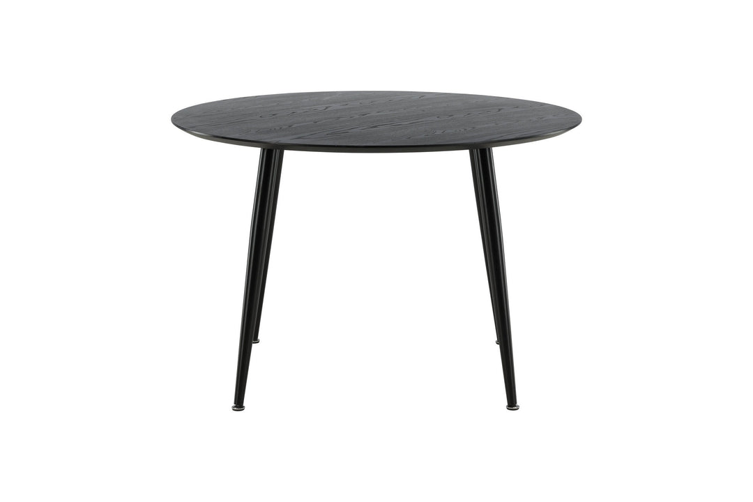 Venture Home Dipp Dining Table - 115cm - Black Veneer / All black legs