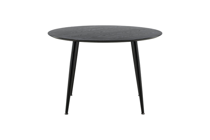 Venture Home Dipp Dining Table - 115cm - Black Veneer / All black legs