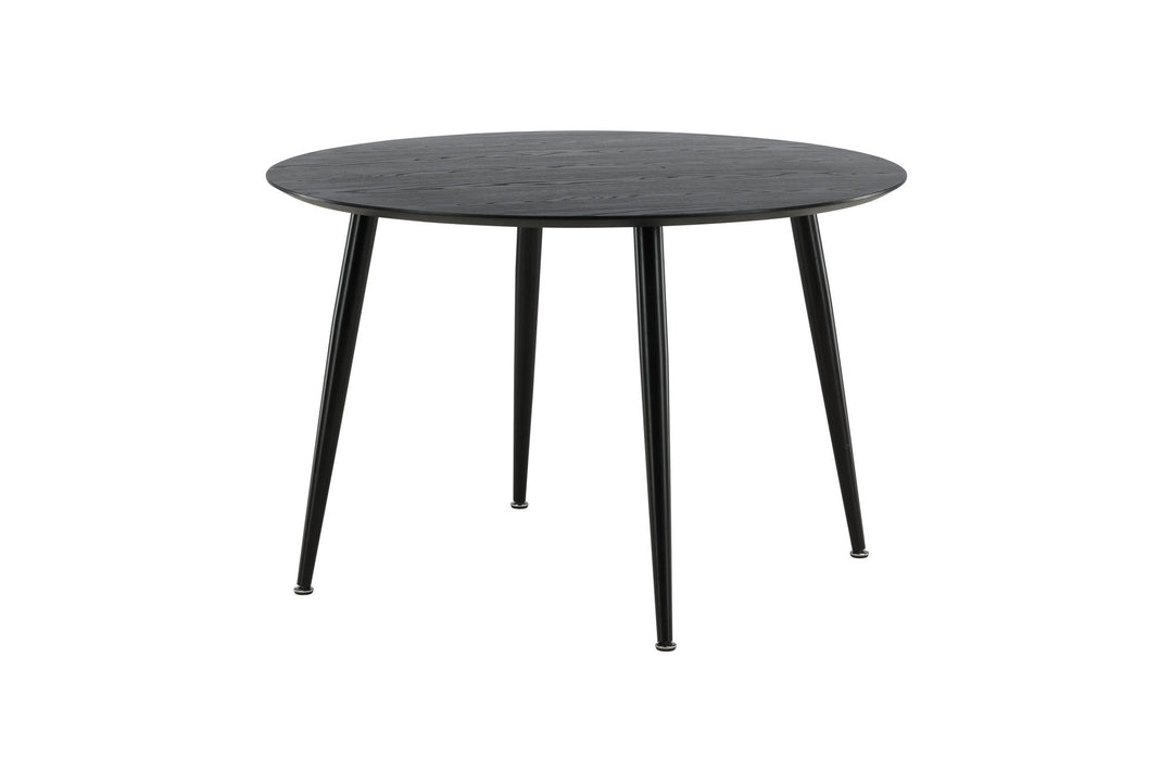 Venture Home Dipp Dining Table - 115cm - Black Veneer / All black legs