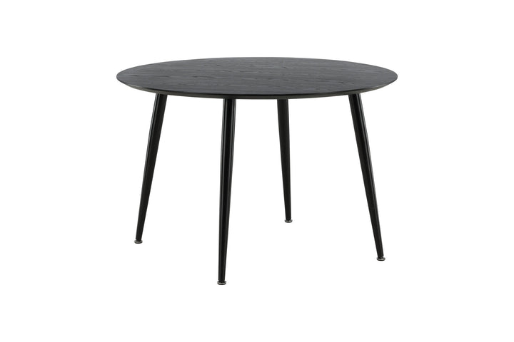 Venture Home Dipp Dining Table - 115cm - Black Veneer / All black legs