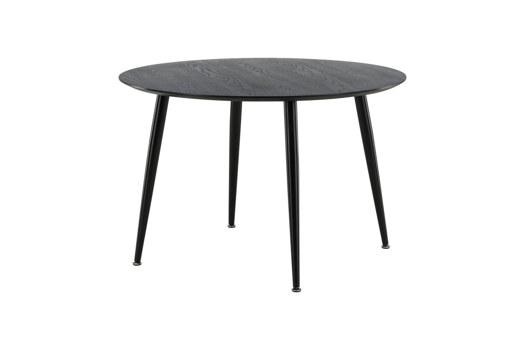 Venture Home Dipp Dining Table - 115cm - Black Veneer / All black legs