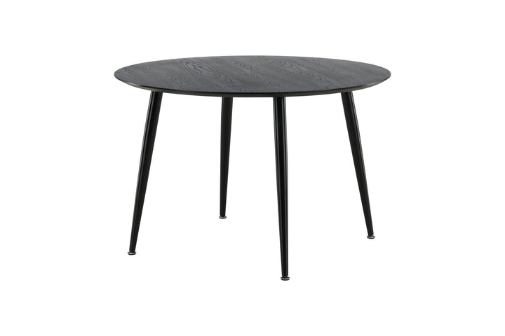 Venture Home Dipp Dining Table - 115cm - Black Veneer / All black legs