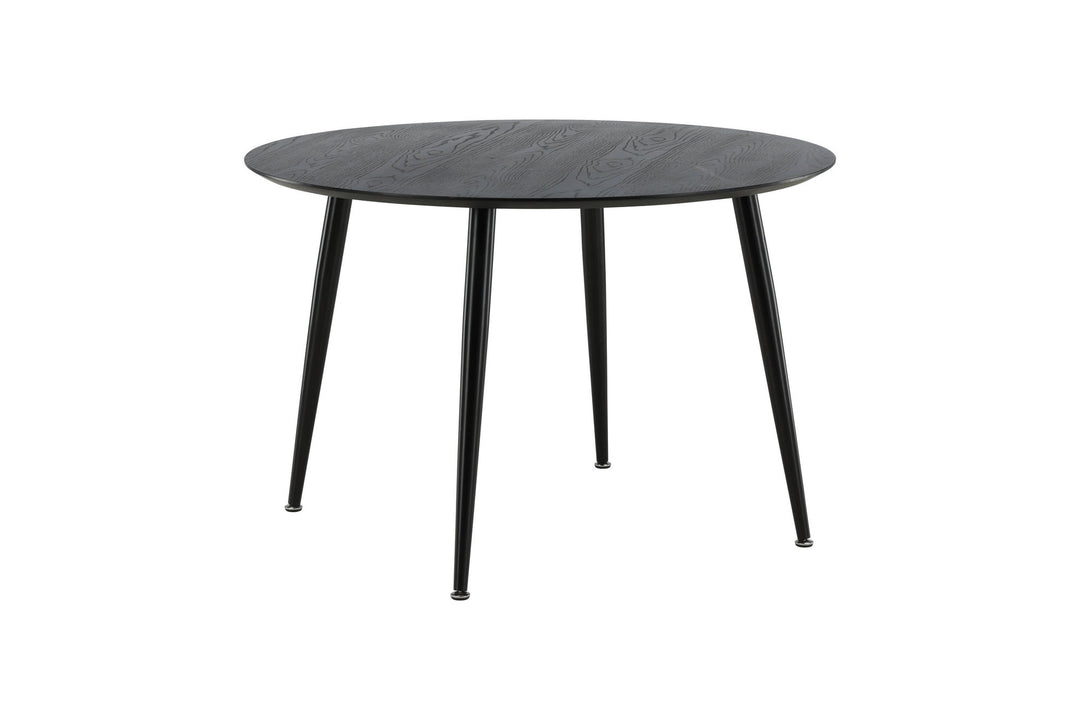 Venture Home Dipp Dining Table - 115cm - Black Veneer / All black legs