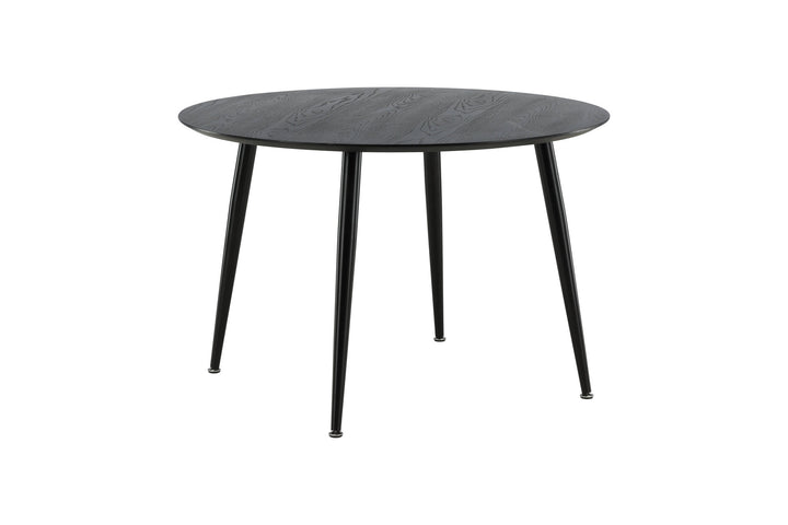 Venture Home Dipp Dining Table - 115cm - Black Veneer / All black legs
