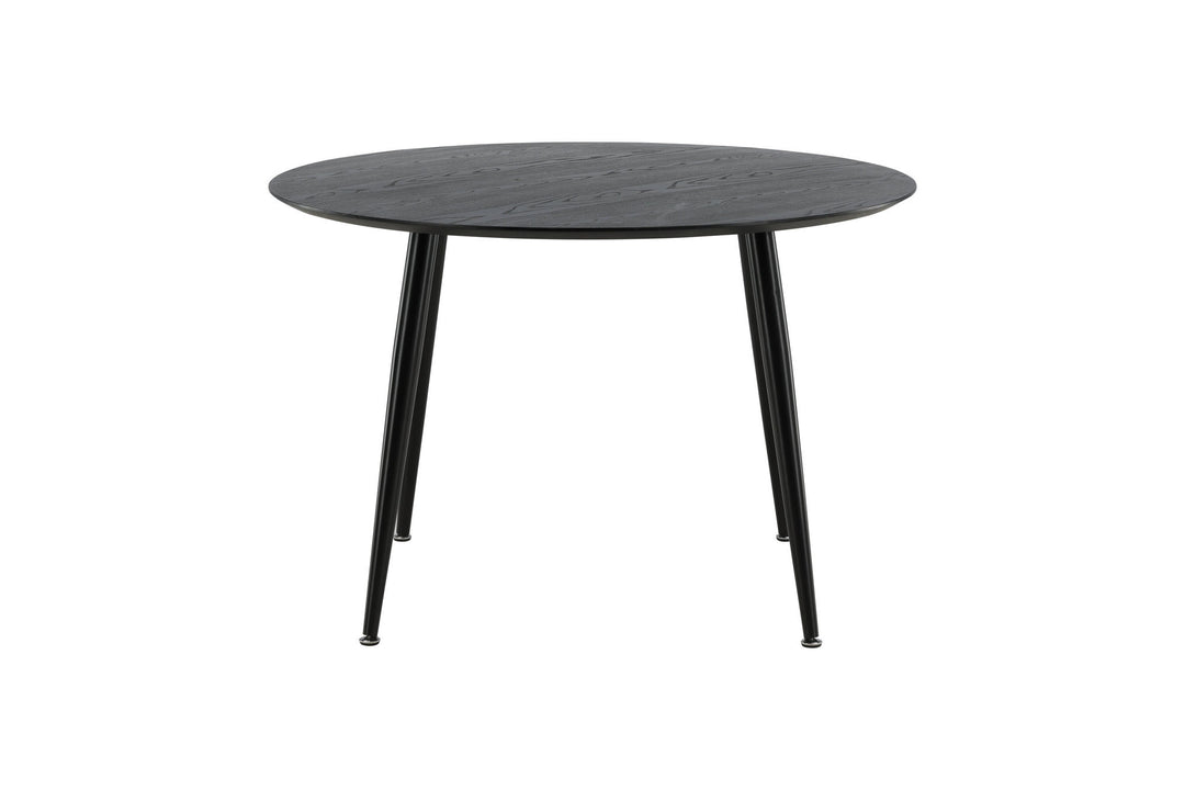 Venture Home Dipp Dining Table - 115cm - Black Veneer / All black legs