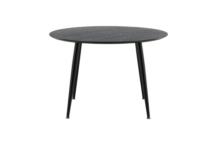 Venture Home Dipp Dining Table - 115cm - Black Veneer / All black legs