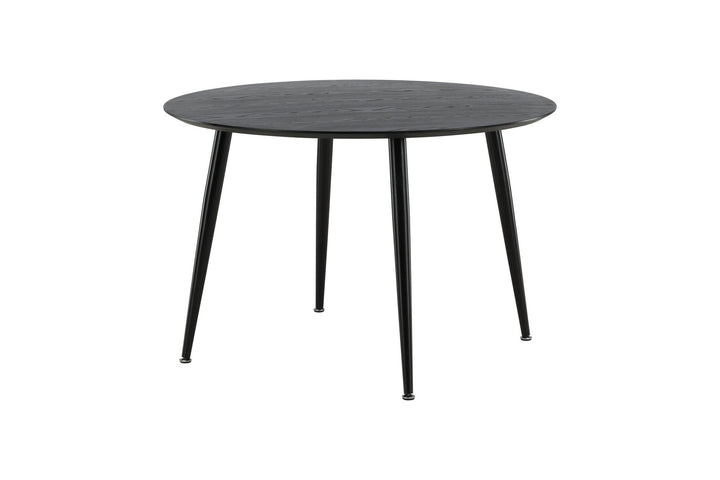 Venture Home Dipp Dining Table - 115cm - Black Veneer / All black legs