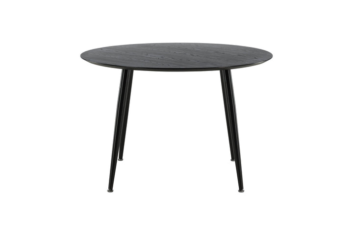 Venture Home Dipp Dining Table - 115cm - Black Veneer / All black legs