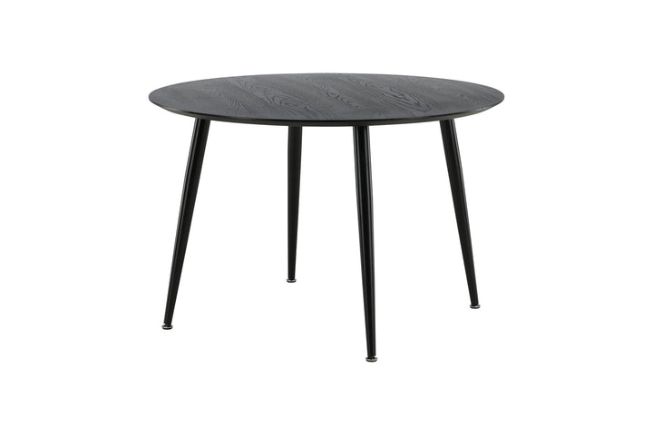 Venture Home Dipp Dining Table - 115cm - Black Veneer / All black legs