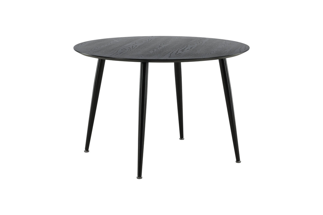Venture Home Dipp Dining Table - 115cm - Black Veneer / All black legs