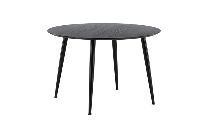 Venture Home Dipp Dining Table - 115cm - Black Veneer / All black legs