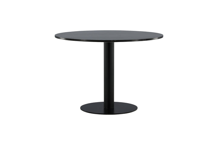 Venture Home Estelle Dining Table round 106cm Grey Marble / Black Legs