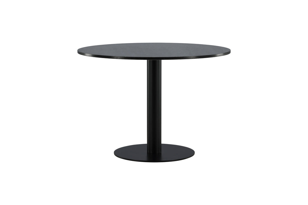 Venture Home Estelle Dining Table round 106cm Grey Marble / Black Legs