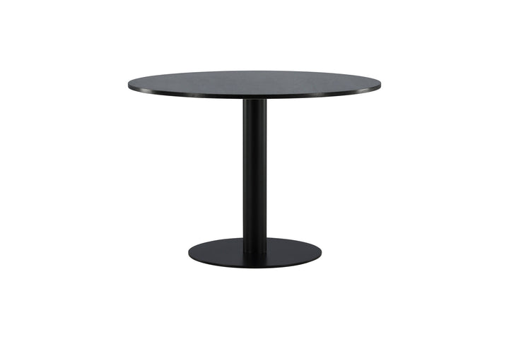Venture Home Estelle Dining Table round 106cm Grey Marble / Black Legs