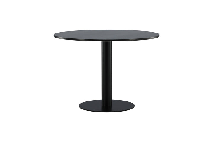 Venture Home Estelle Dining Table round 106cm Grey Marble / Black Legs