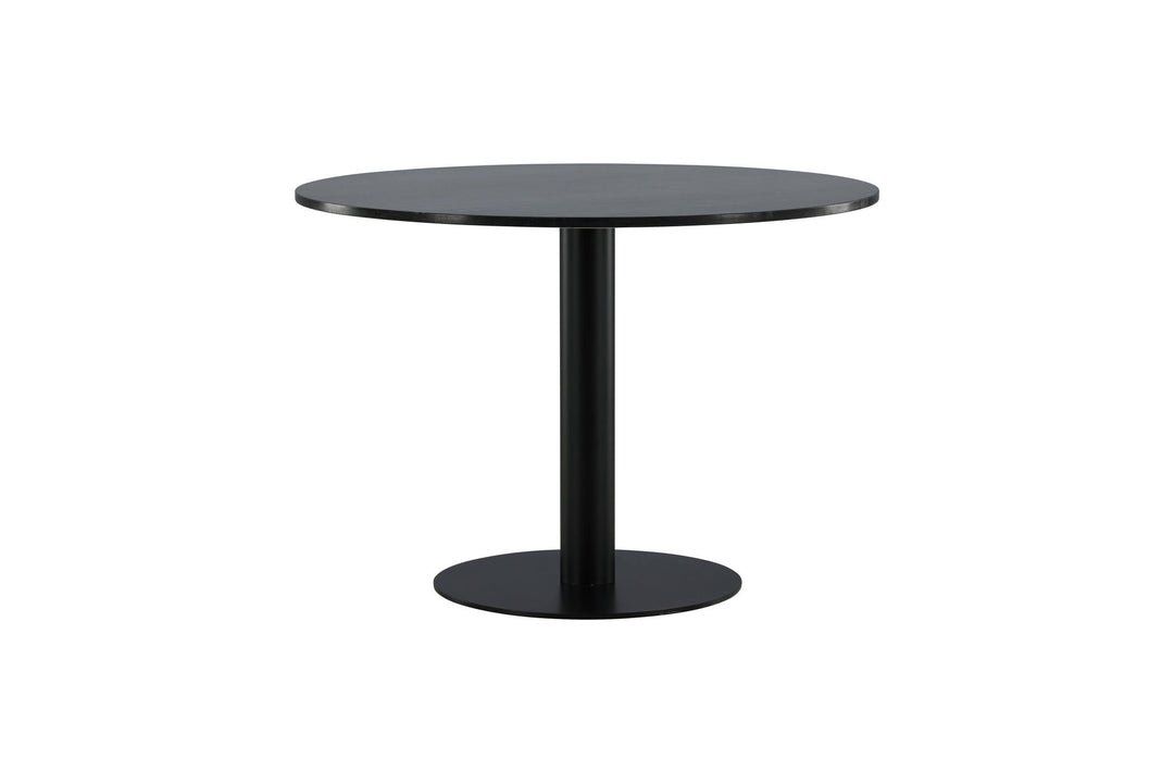 Venture Home Estelle Dining Table round 106cm Grey Marble / Black Legs
