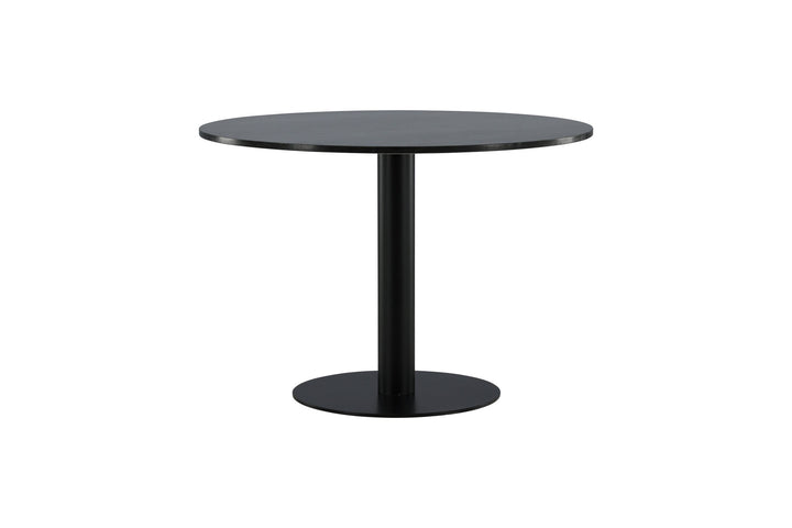 Venture Home Estelle Dining Table round 106cm Grey Marble / Black Legs