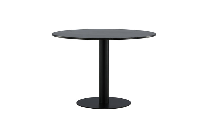 Venture Home Estelle Dining Table round 106cm Grey Marble / Black Legs