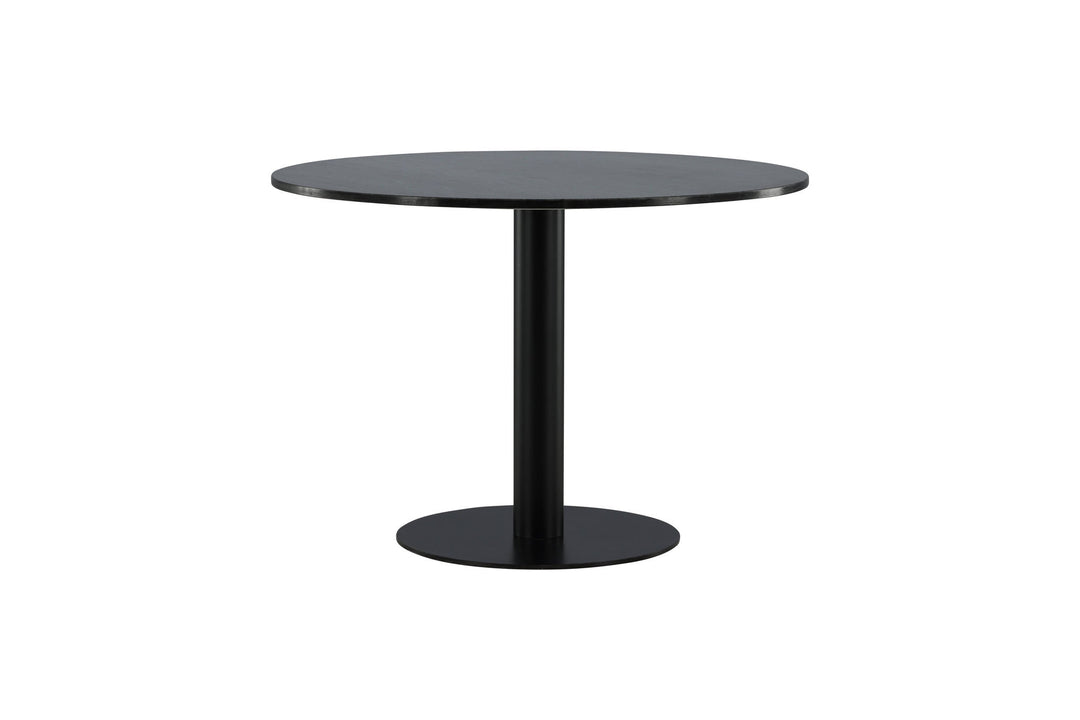 Venture Home Estelle Dining Table round 106cm Grey Marble / Black Legs