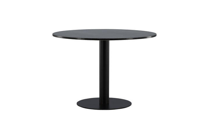 Venture Home Estelle Dining Table round 106cm Grey Marble / Black Legs